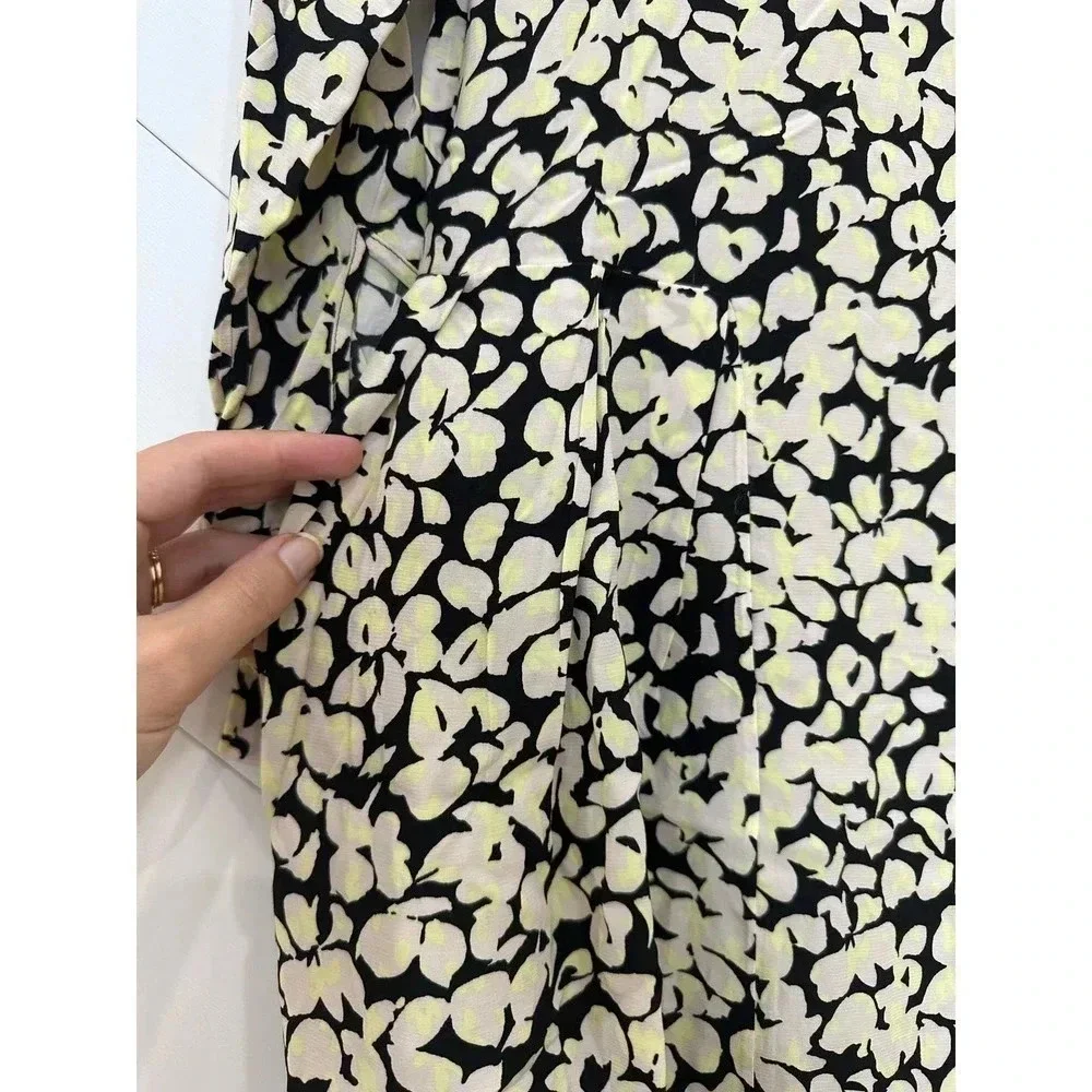 NWT & Other Stories Black and White printed midi dress long sleeve size 0 - Picture 11 of 14